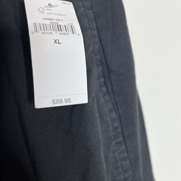 Gap Womens Cargo Easy Pants Black Size XL Utility Skater Wide Leg Drawstring - Picture 4 of 8